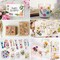 Pressed Flower Themed Stickers Assorted 486 Pieces, 36 Sheets (White, Red, Pink, Yellow, Orange, Purple, Blue, Green) 6.7 x 4.3 x 0.2 inches